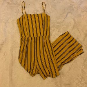 Blue notes Yellow Striped Jumpsuit Size S